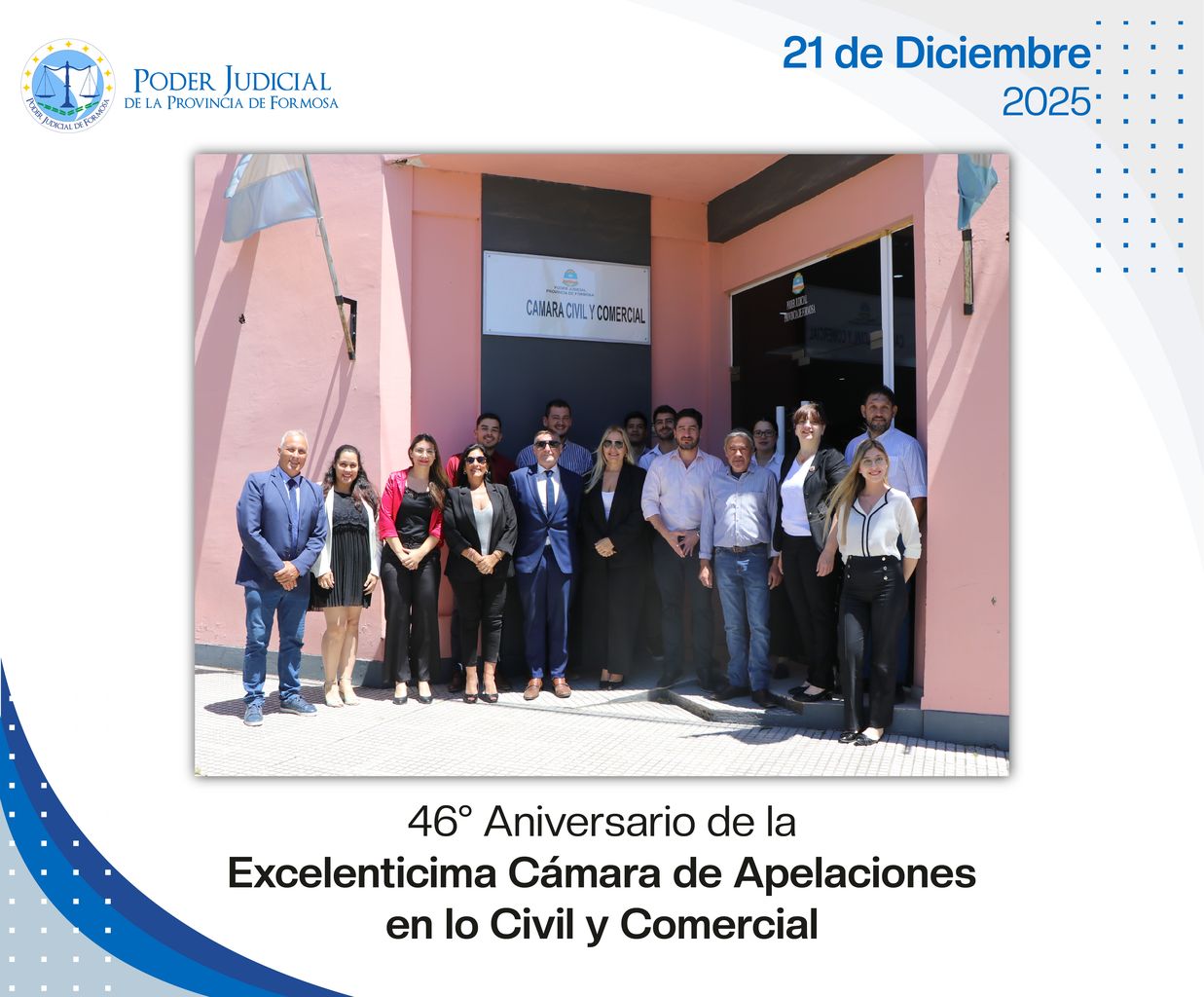 Efemérides - 46º Aniversario Cámara de Apelaciones en lo Civil y Comercial