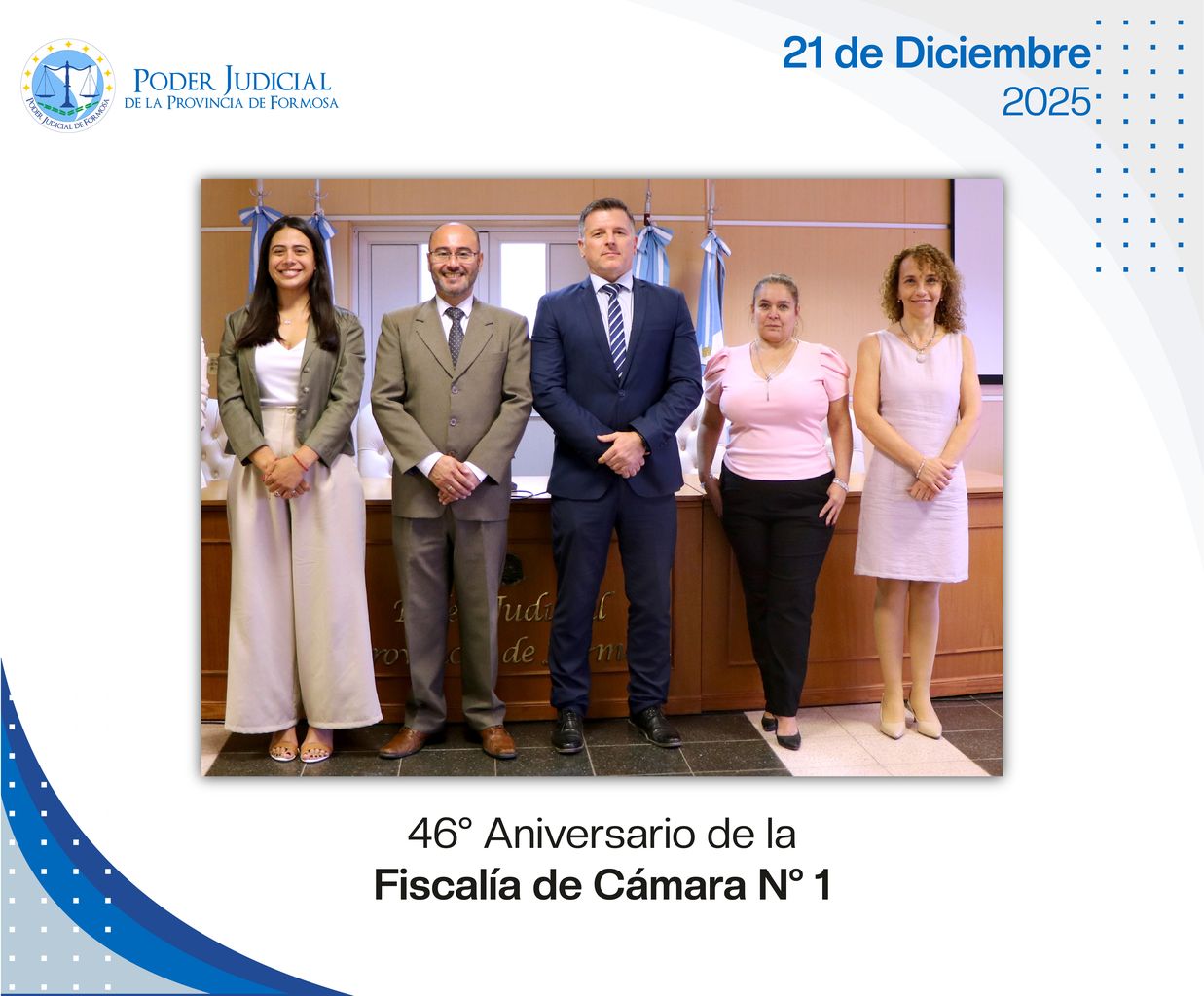 Efemérides - 46º Aniversario Fiscalía de Cámara Nº 1