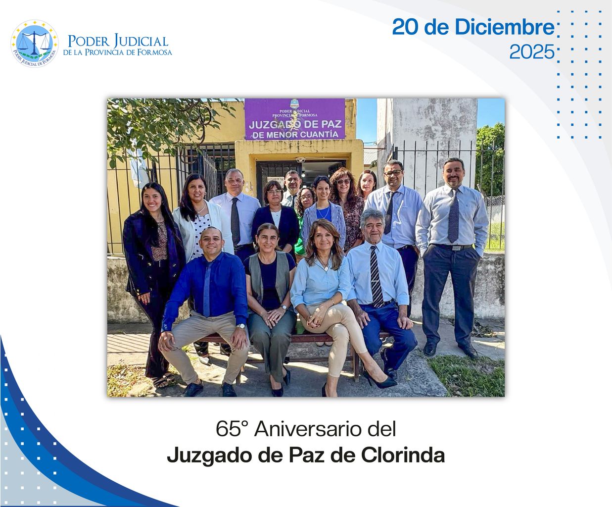 Efemérides - 65º Aniversario Juzgado de Paz Clorinda