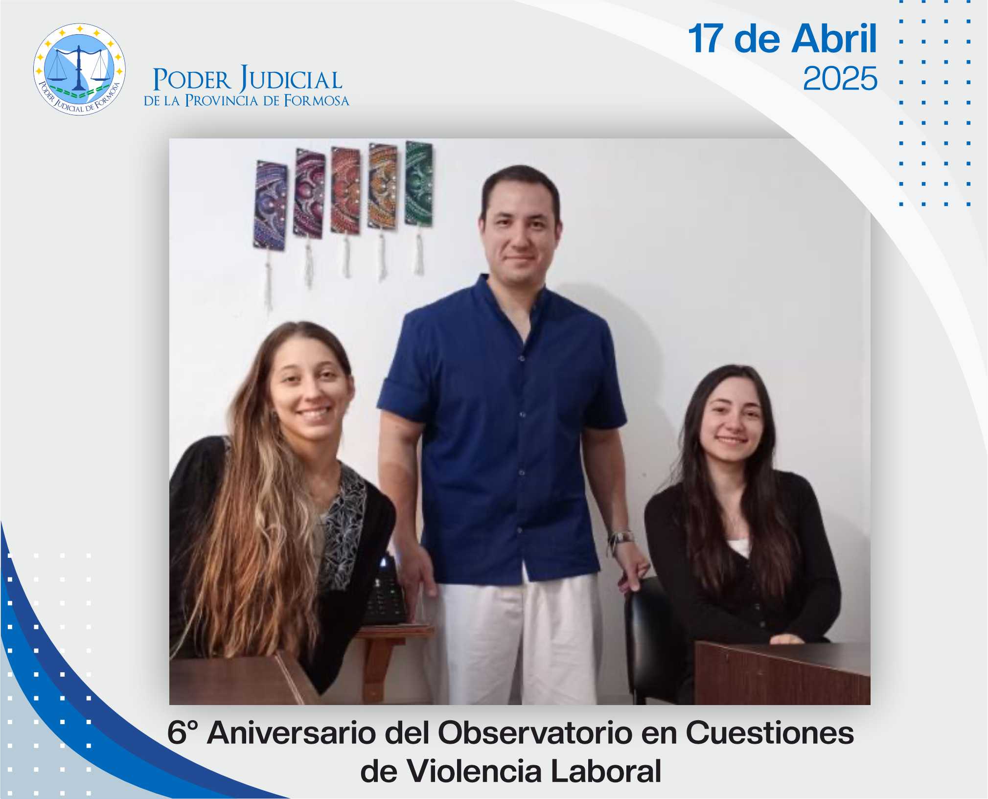 Efemérides - 6º Aniversario Departamento Observatorio en Cuestiones de Violencia Laboral