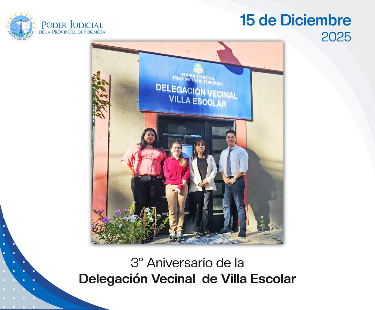 Efemérides - 3º Aniversario Delegación Vecinal Villa Escolar