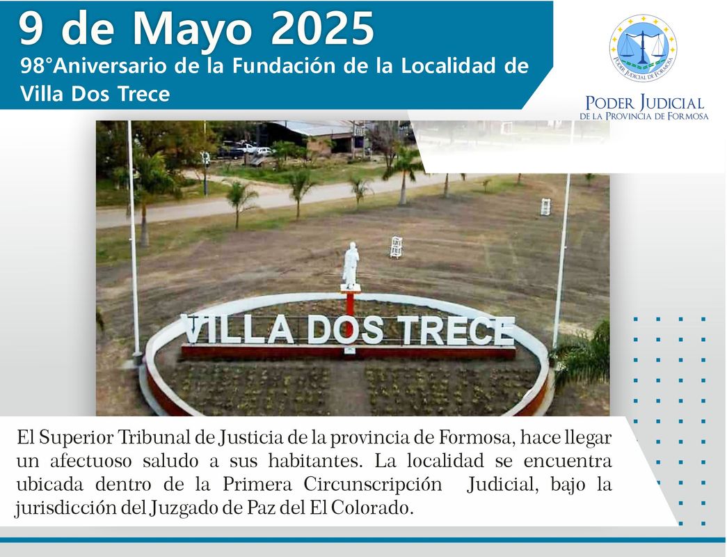 Efemérides - 97º Aniversario Villa Dos Trece