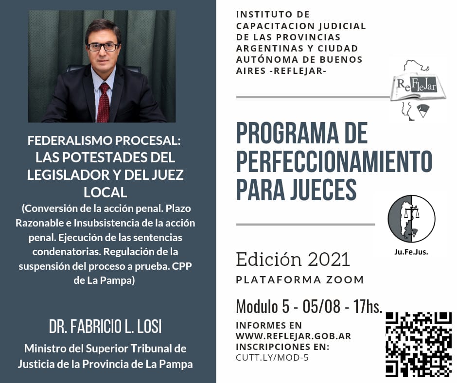 Programa de perfeccionamiento para jueces 2021